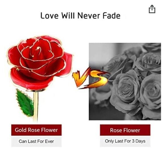 🌹24K Gilded Rose-perfect gift🌹 - Picture 6 of 8